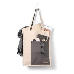 Bookaroo Tote Bag -  Charcoal & Cream