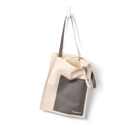 Bookaroo Tote Bag -  Charcoal & Cream