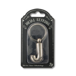 Silver Letter Keyring - J (set van 3)