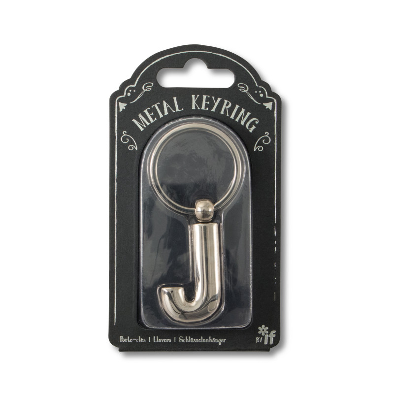 Silver Letter Keyring - J (set van 3)