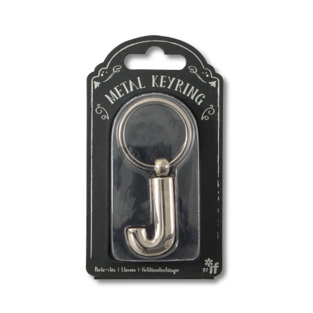 Silver Letter Keyring - J (set van 3)