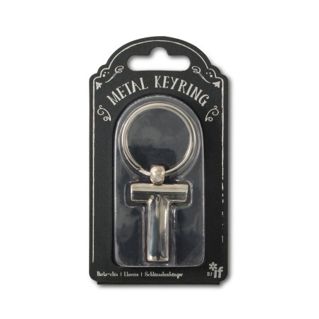 Silver Letter Keyring - T (set van 3)