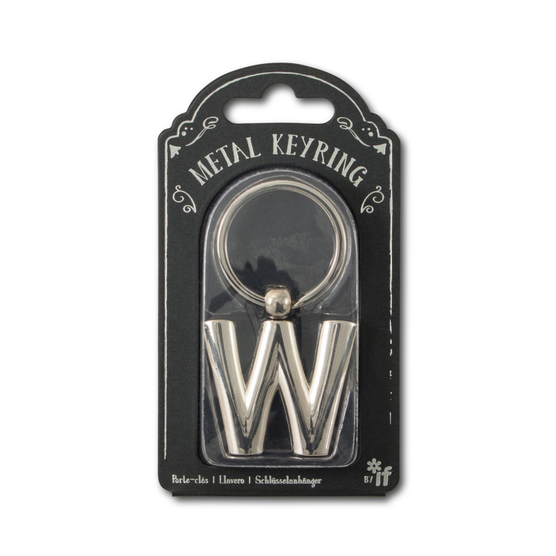 Silver Letter Keyring - W (set van 3)