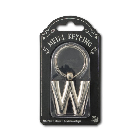 Silver Letter Keyring - W (set van 3)