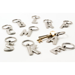 Silver Letter Keyring - W (set van 3)