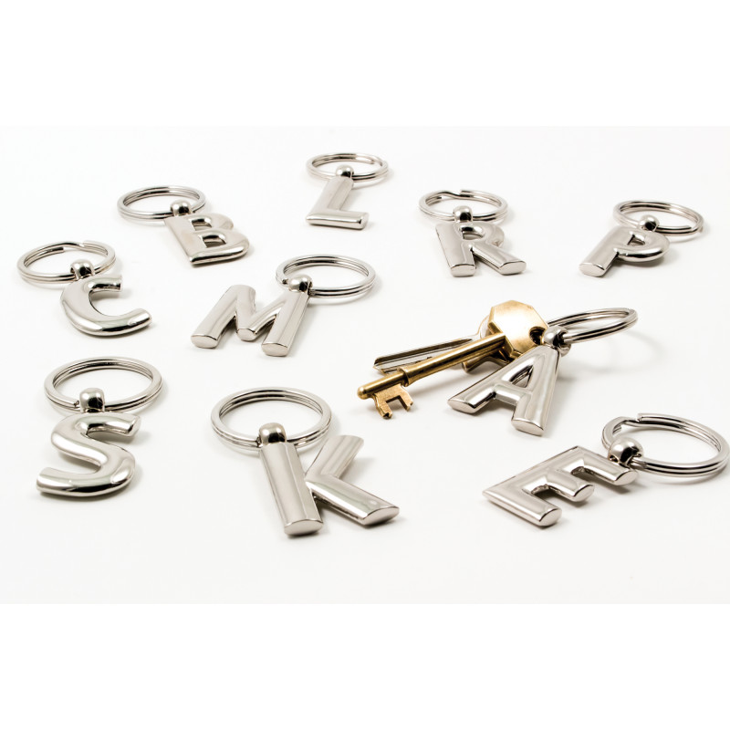 Silver Letter Keyring - W (set van 3)