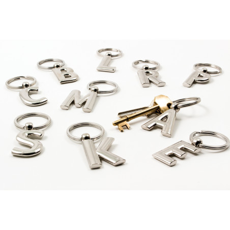 Silver Letter Keyring - W (set van 3)