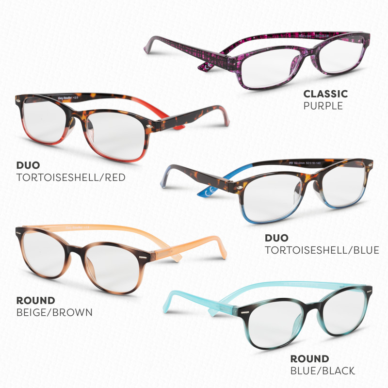 Easy Readers - Librarian Round Tortoiseshell (+2.5)