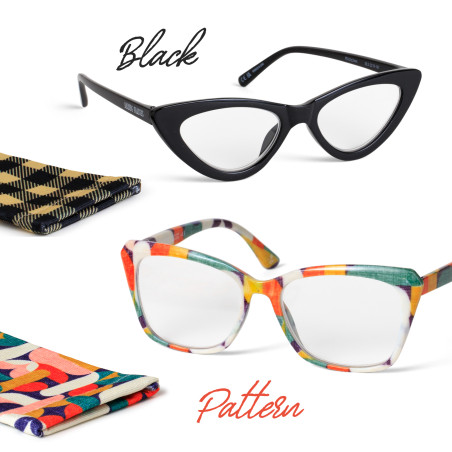 Peggy's Baking Glasses - Pattern (+1.5) (set van 3)