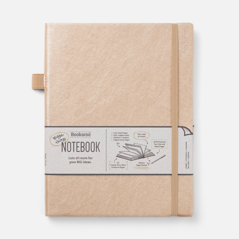 Bookaroo Bigger Things Notebook - Gold