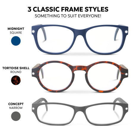 The Really Useful Light-Up Readers - Tortoiseshell (+1.5)