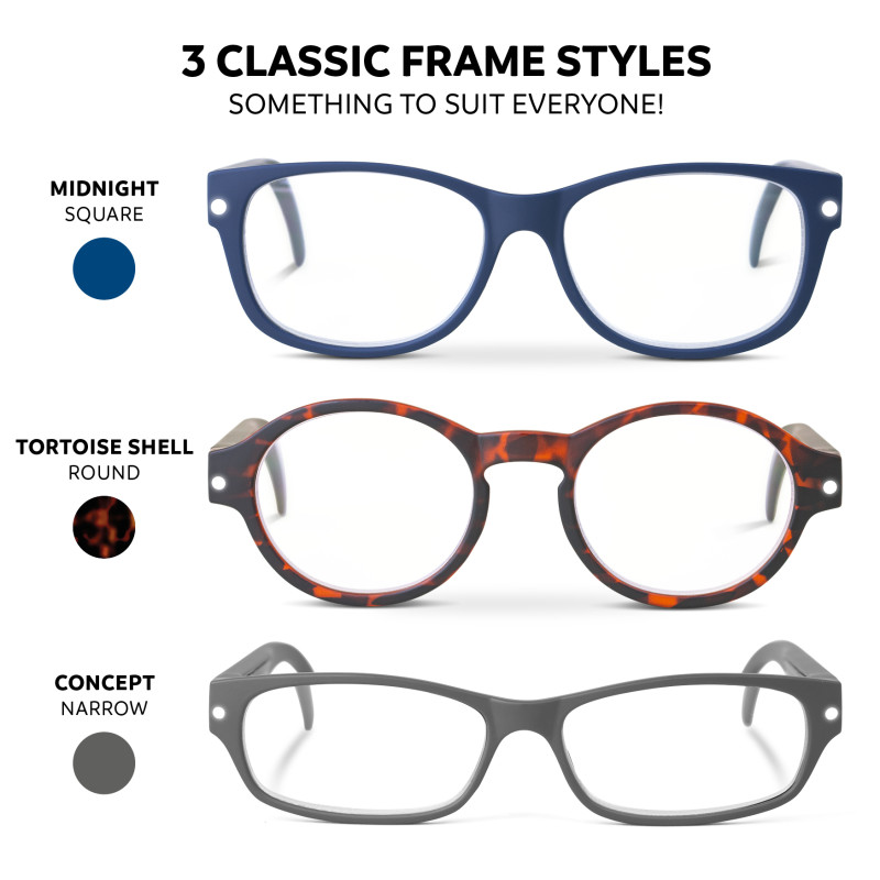 The Really Useful Light-Up Readers - Tortoiseshell (+2.5)