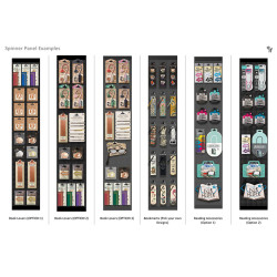 Display | Vloerdisplay by IF (smal - 4 panelen, 120 haken)