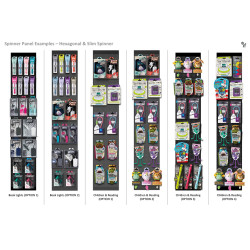 Display | Vloerdisplay by IF (smal - 4 panelen, 120 haken)