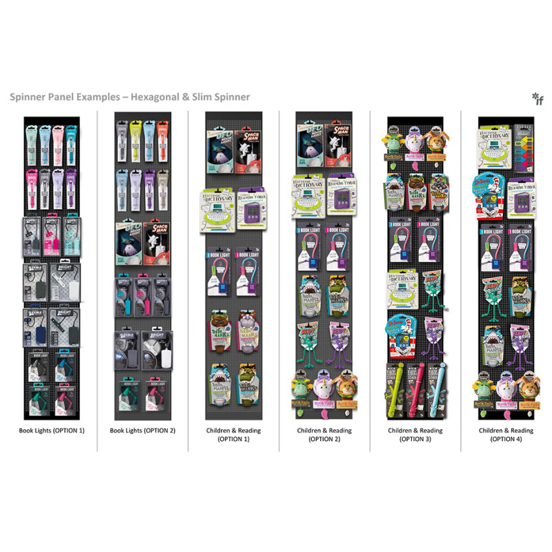 Display | Vloerdisplay by IF (smal - 4 panelen, 120 haken)