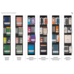 Display | Vloerdisplay by IF (smal - 4 panelen, 120 haken)