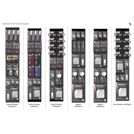 Display | Vloerdisplay by IF (smal - 4 panelen, 120 haken)