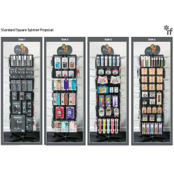 Display | Vloerdisplay by IF (breed - 4 panelen, 120 haken)