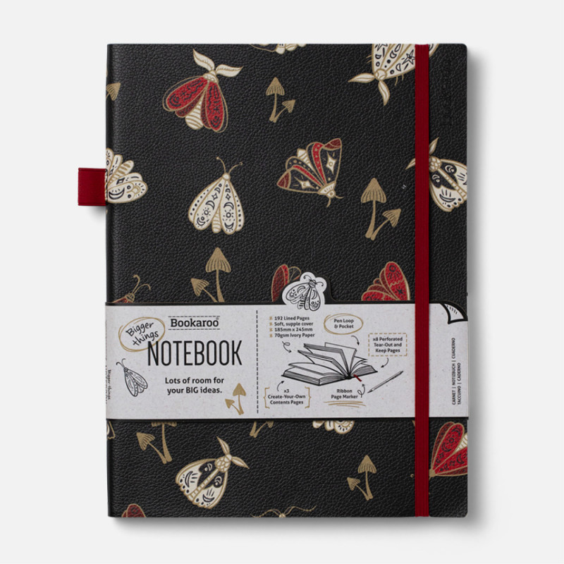 Bookaroo Bigger Things Notebook - Dark Moth