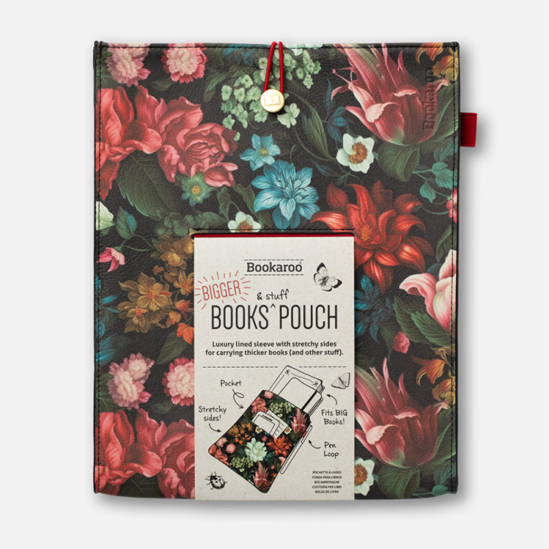 Bookaroo Books & Stuff Pouch - Dark Floral