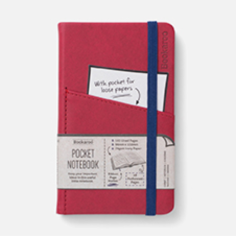 Bookaroo Pocket Notebook (A6) - DARK RED