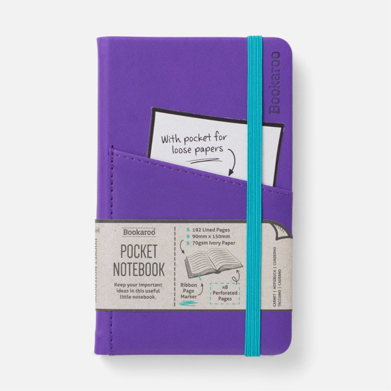 Bookaroo Pocket Notebook (A6) - PURPLE