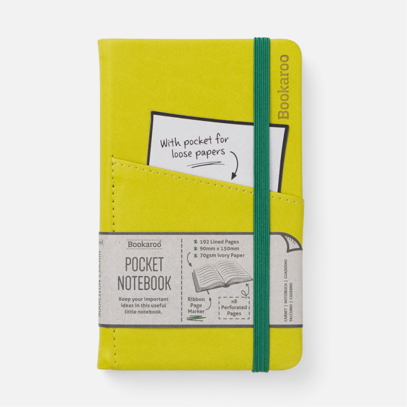 Bookaroo Pocket Notebook (A6) - CHARTREUSE
