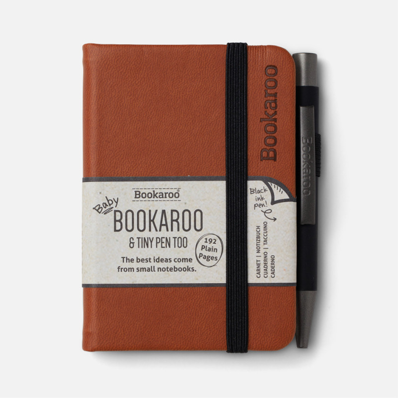 Bookaroo Baby Notebook & Pen (A7) - Brown