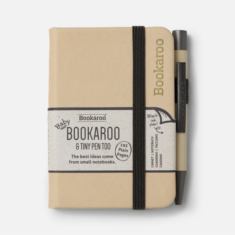 Bookaroo Baby Notebook & Pen (A7) - Cream