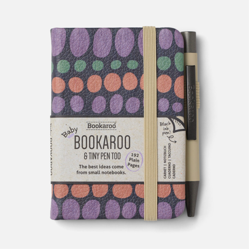 Bookaroo Baby Notebook & Pen (A7) - Pastels Cream Dots