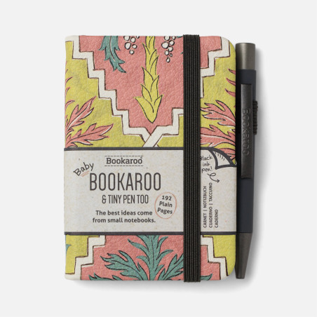 Bookaroo Baby Notebook & Pen (A7) - Pastels Charcoal Palm