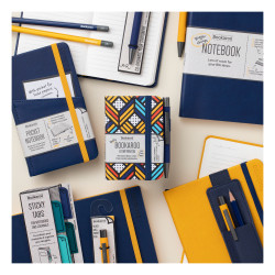 Bookaroo Baby Notebook & Pen (A7) - Pastels Charcoal Palm
