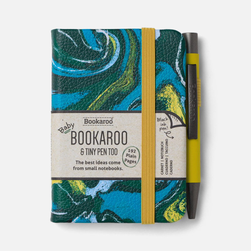 Bookaroo Baby Notebook & Pen (A7) - Forest & Chart Marble