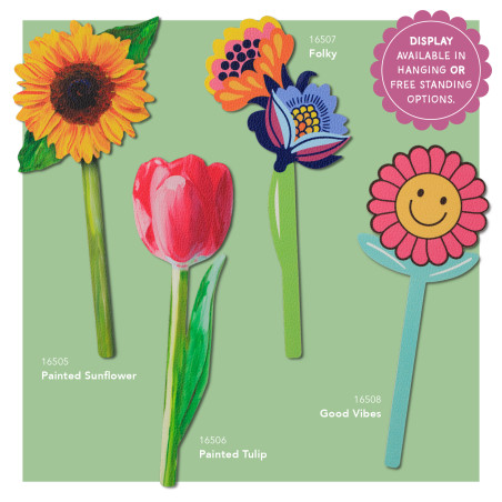 Flower Bookmarks - Painted Pink Tulip (set van 3)