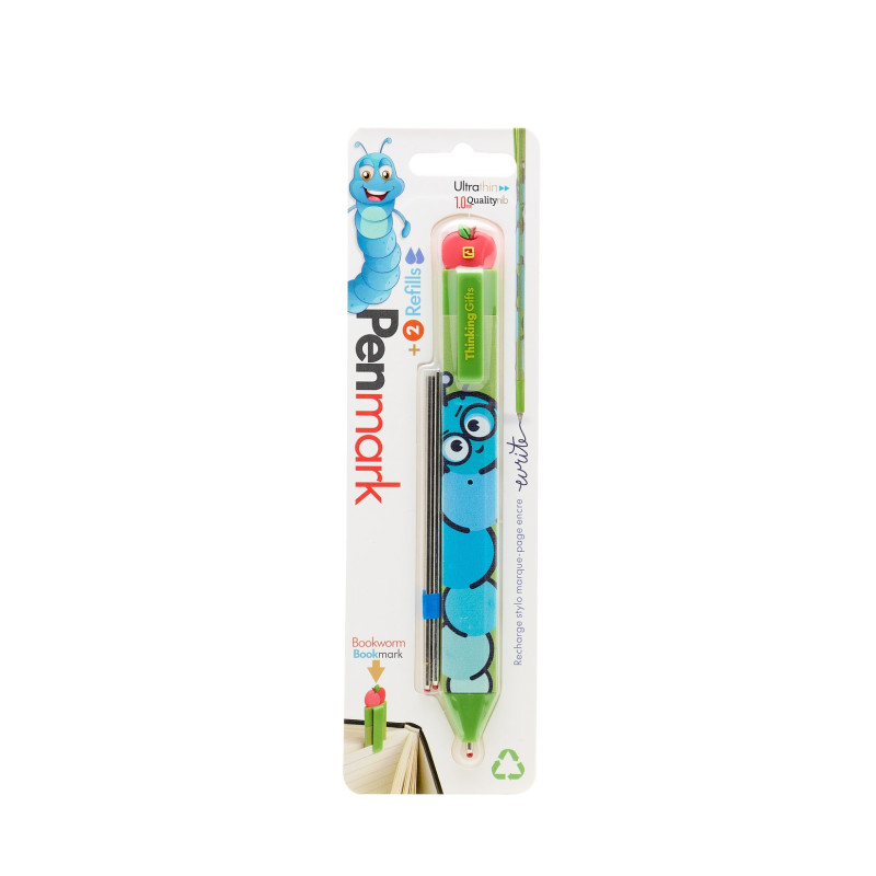 Pen Bookmark - Bookworm (set van 6)