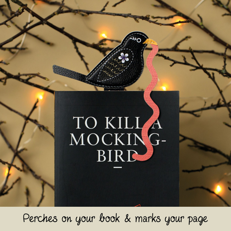 Bookmark Early Bird Catches the Bookworm - Blackbird