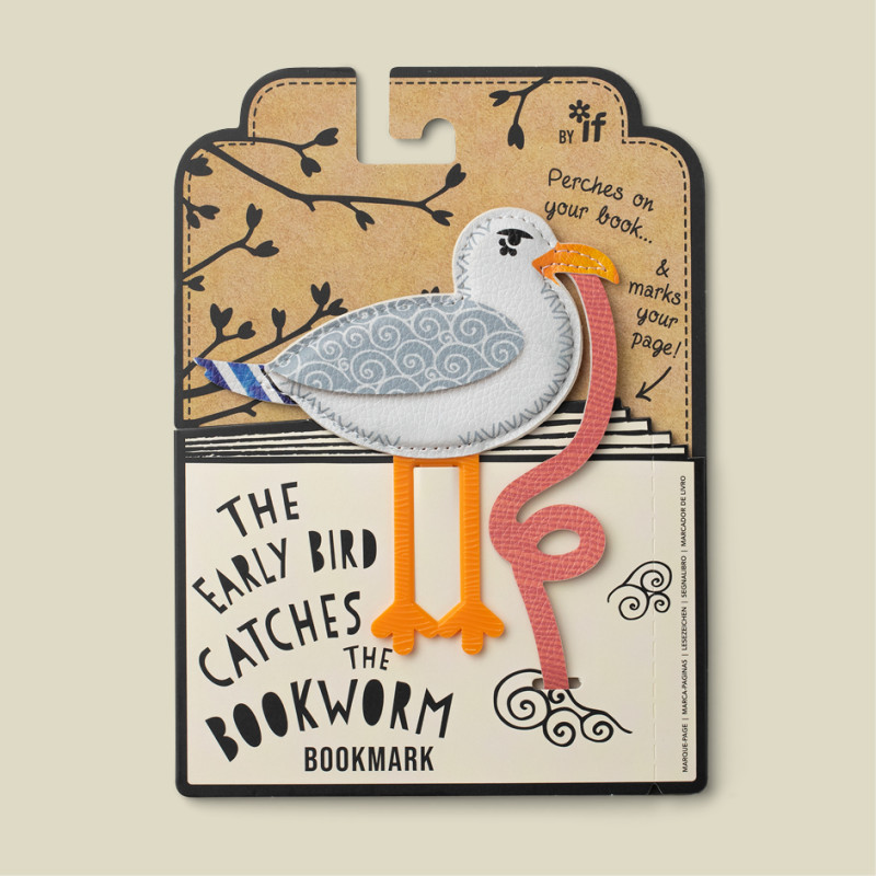 Bookmark Early Bird Catches the Bookworm - Seagull