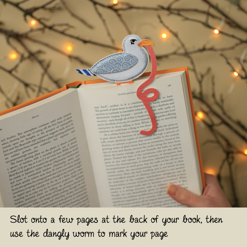 Bookmark Early Bird Catches the Bookworm - Seagull