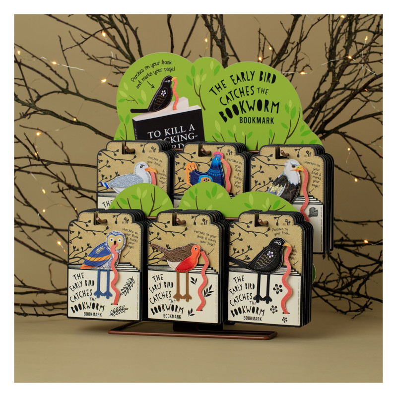 Display | Early Bird Catches the Bookworm Bookmarks (36 stuks)