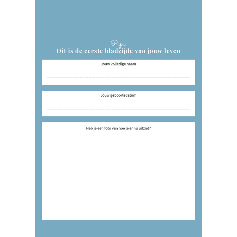 Papa, ik wil je verhaal weten