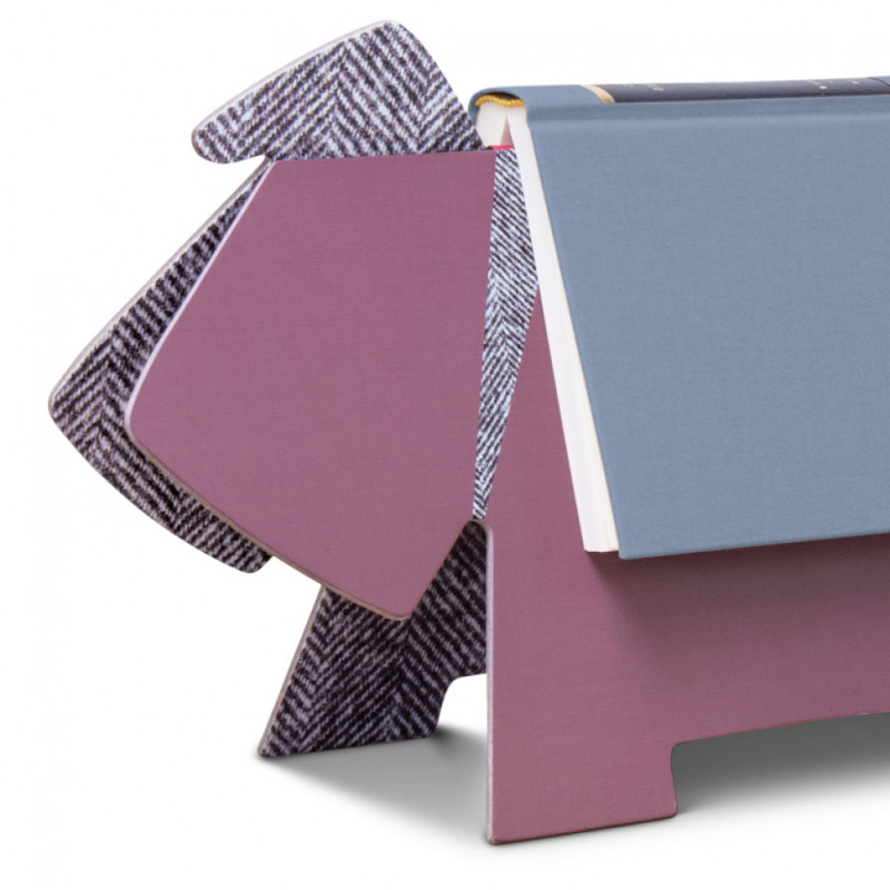 Stay Doggy Bookrest - Purple Herringbone