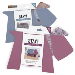 Stay Doggy Bookrest - Purple Herringbone