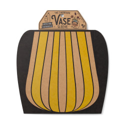 The Cardboard Vase Sleeve - Yellow Stripy (set van 3)