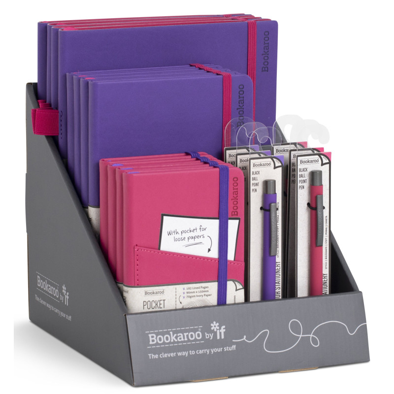Display | Bookaroo Notebook & Pen - Purple & Pink