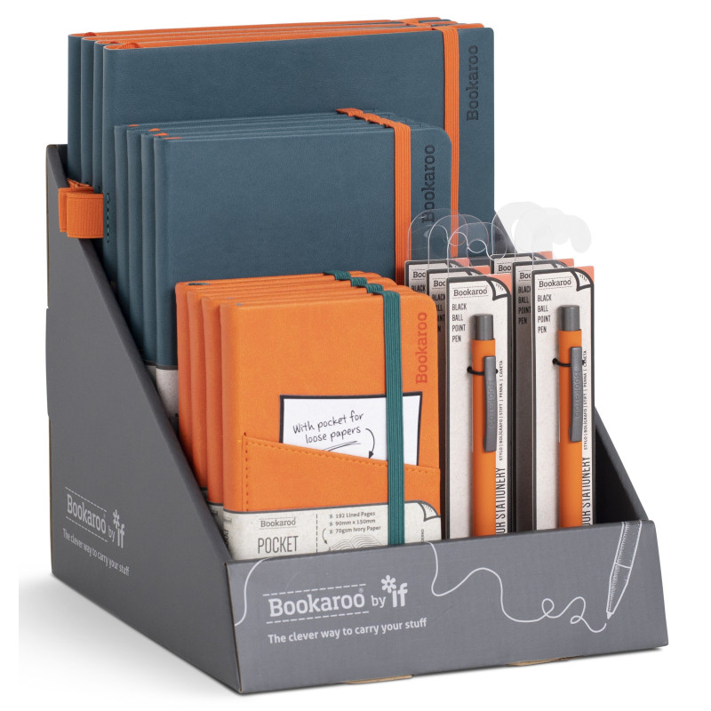 Display | Bookaroo Notebook & Pen - Teal & Orange
