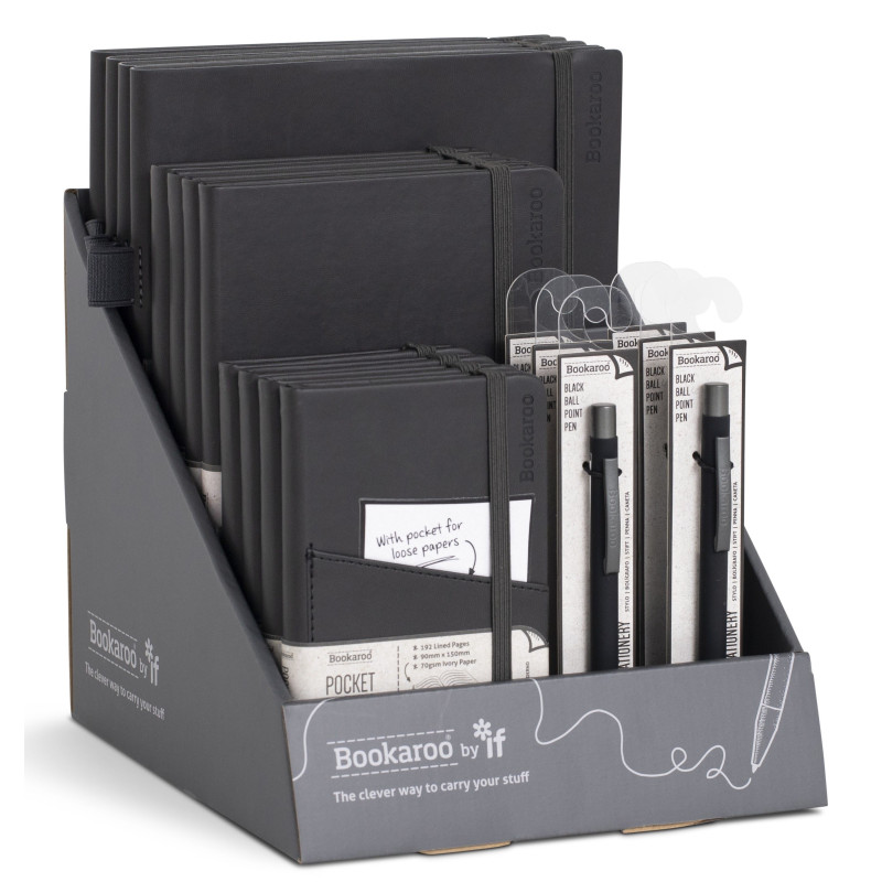 Display | Bookaroo Notebook & Pen - Black