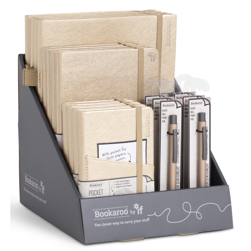 Display | Bookaroo Notebook & Pen - Gold