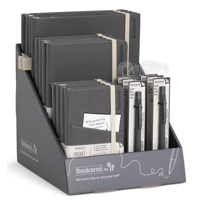Display | Bookaroo Notebook & Pen - Charcoal
