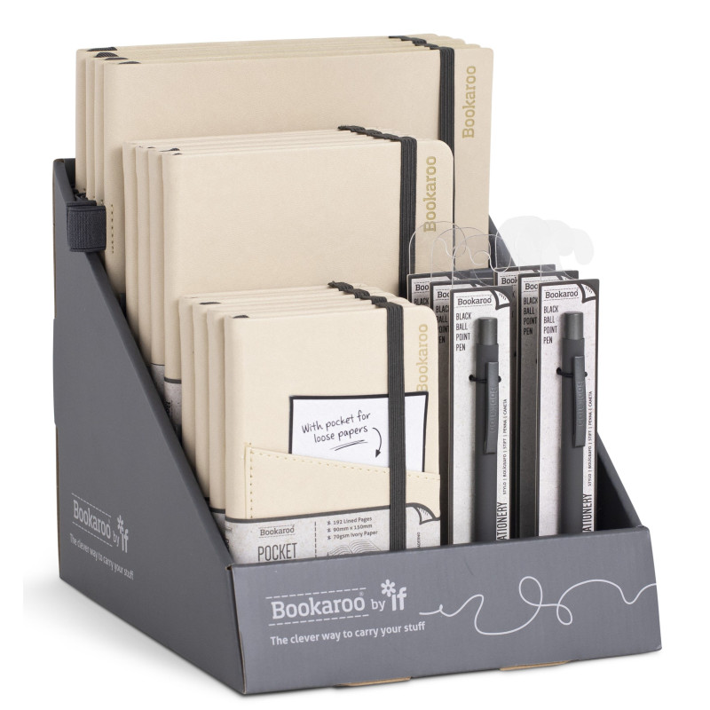 Display | Bookaroo Notebook & Pen - Cream