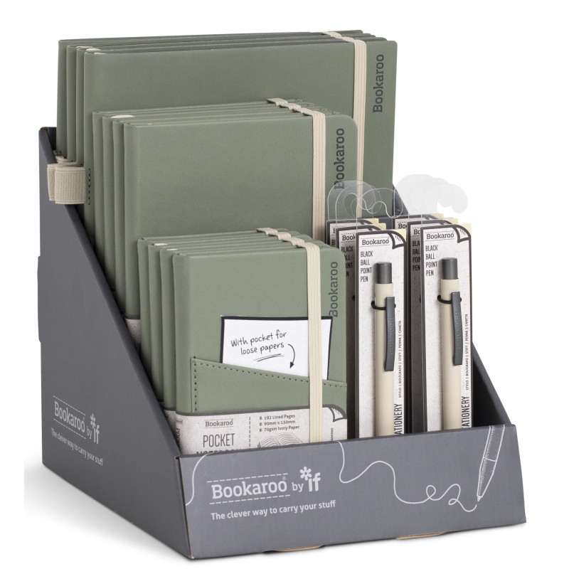 Display | Bookaroo Notebook & Pen - Fern